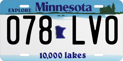 MN license plate 078LVO