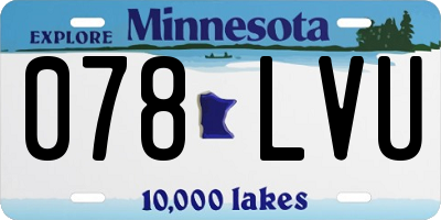 MN license plate 078LVU