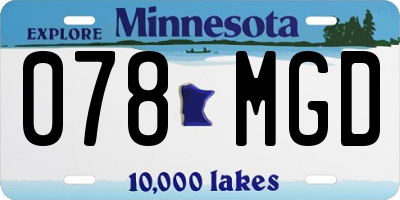 MN license plate 078MGD