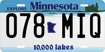 MN license plate 078MIQ
