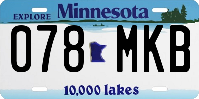 MN license plate 078MKB