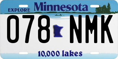 MN license plate 078NMK