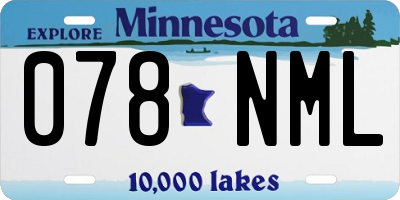 MN license plate 078NML