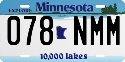MN license plate 078NMM