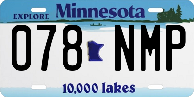 MN license plate 078NMP