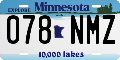 MN license plate 078NMZ