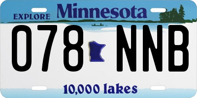 MN license plate 078NNB
