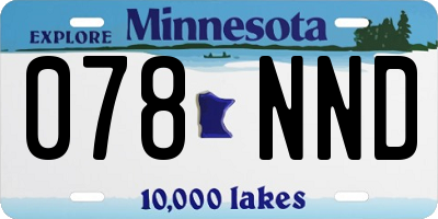 MN license plate 078NND