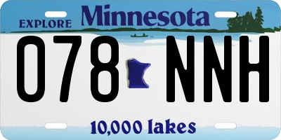 MN license plate 078NNH