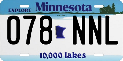 MN license plate 078NNL