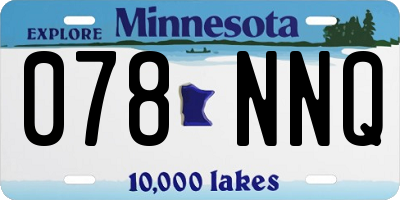 MN license plate 078NNQ