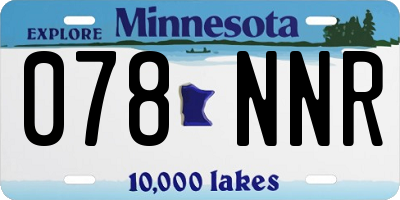 MN license plate 078NNR