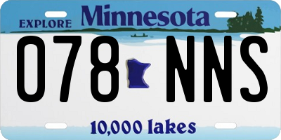 MN license plate 078NNS