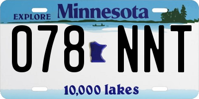 MN license plate 078NNT