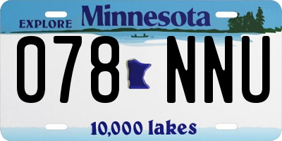MN license plate 078NNU