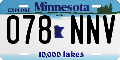 MN license plate 078NNV