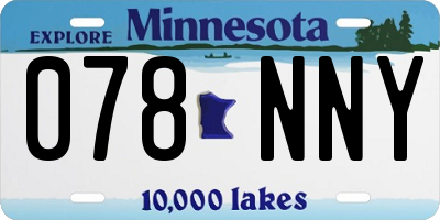 MN license plate 078NNY