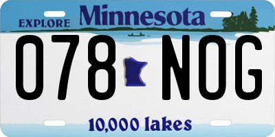 MN license plate 078NOG
