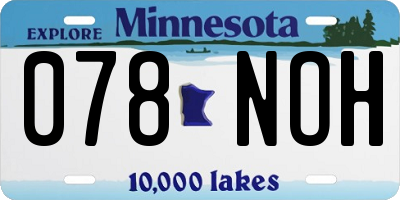 MN license plate 078NOH