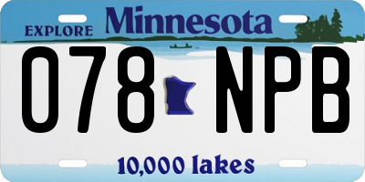 MN license plate 078NPB