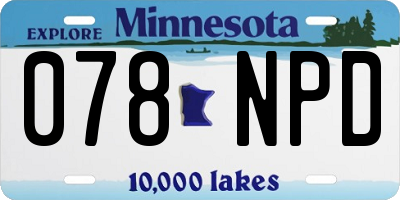 MN license plate 078NPD