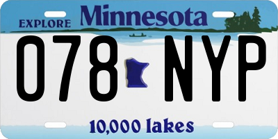 MN license plate 078NYP