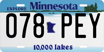 MN license plate 078PEY