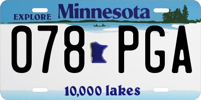 MN license plate 078PGA