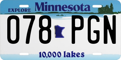 MN license plate 078PGN