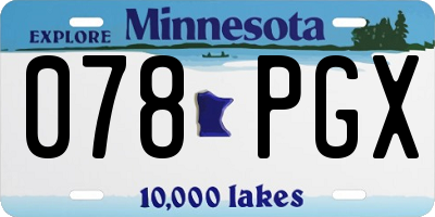 MN license plate 078PGX