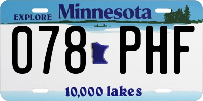 MN license plate 078PHF