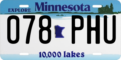 MN license plate 078PHU