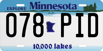 MN license plate 078PID