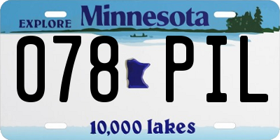 MN license plate 078PIL