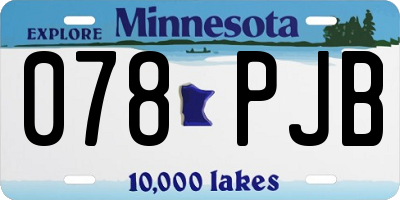 MN license plate 078PJB