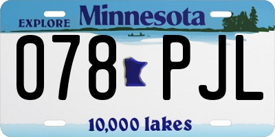MN license plate 078PJL