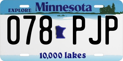 MN license plate 078PJP