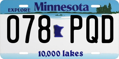 MN license plate 078PQD