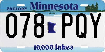 MN license plate 078PQY