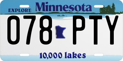 MN license plate 078PTY