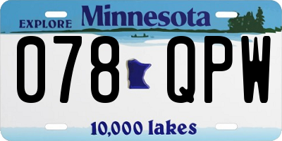MN license plate 078QPW
