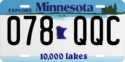 MN license plate 078QQC