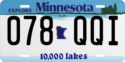 MN license plate 078QQI