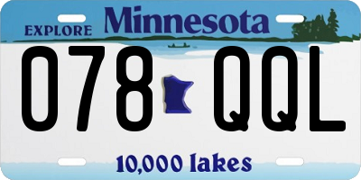 MN license plate 078QQL