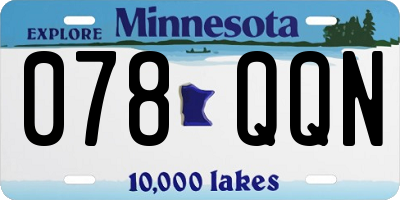 MN license plate 078QQN