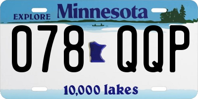 MN license plate 078QQP