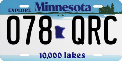MN license plate 078QRC