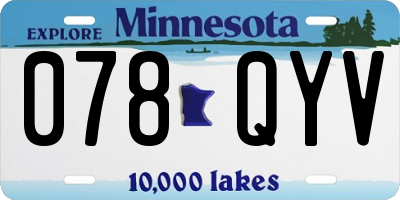 MN license plate 078QYV