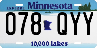 MN license plate 078QYY