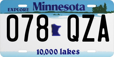 MN license plate 078QZA